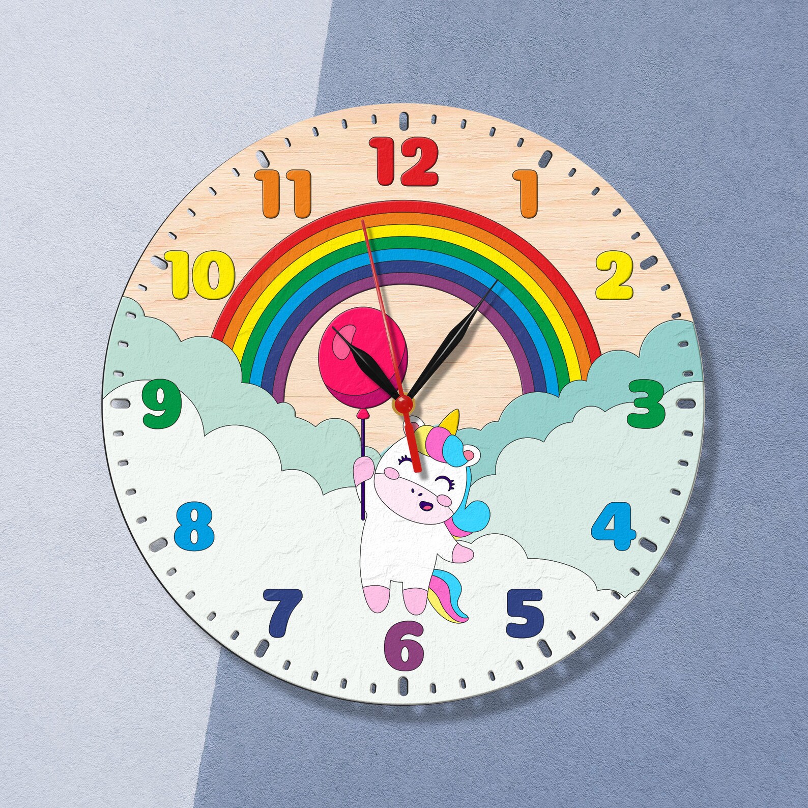 Reloj unicornio Reloj arco iris Reloj de las niñas reloj Pintura por