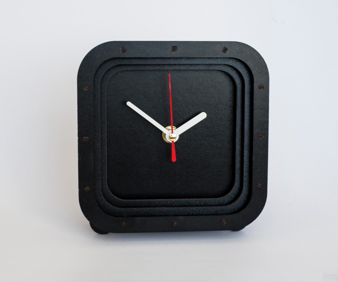 Wood Black Clock HDF Clocks Laser Cut Black Hole Clock Classic Etsy