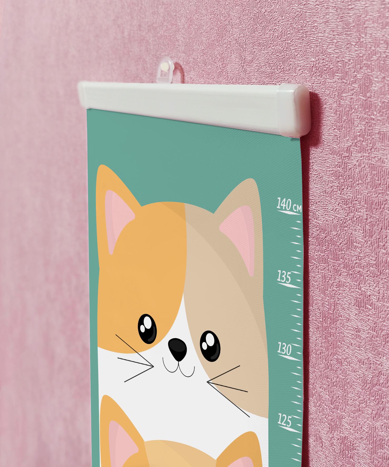 Cat Growth Chart Height Charts Blue Cat Height Meter Personalised Tree ...