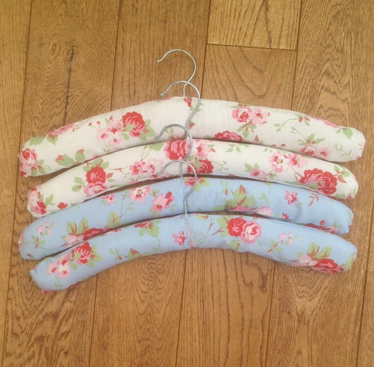 Four Luxury Padded Coat Hangers in Classic Cath Kidston Fabric Etsy