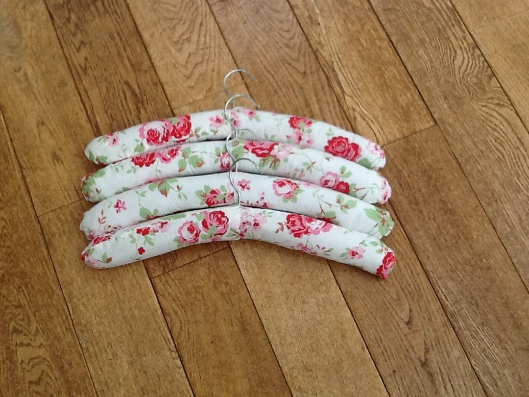 Four Handmade Luxury Padded Coat Hangers in Cath Kidston Etsy