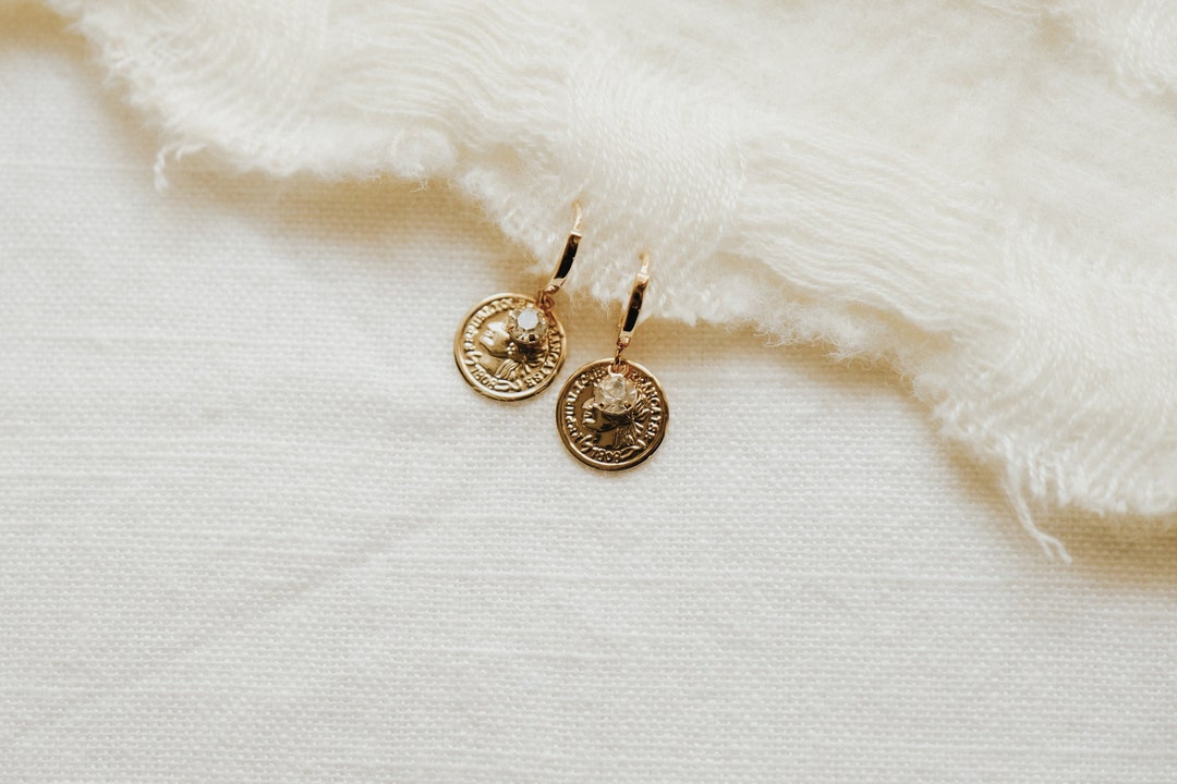 Boucles D'oreilles De Luxe En Forme De Disque Brillant En Zircone Cubique Pour Femmes, En Argent