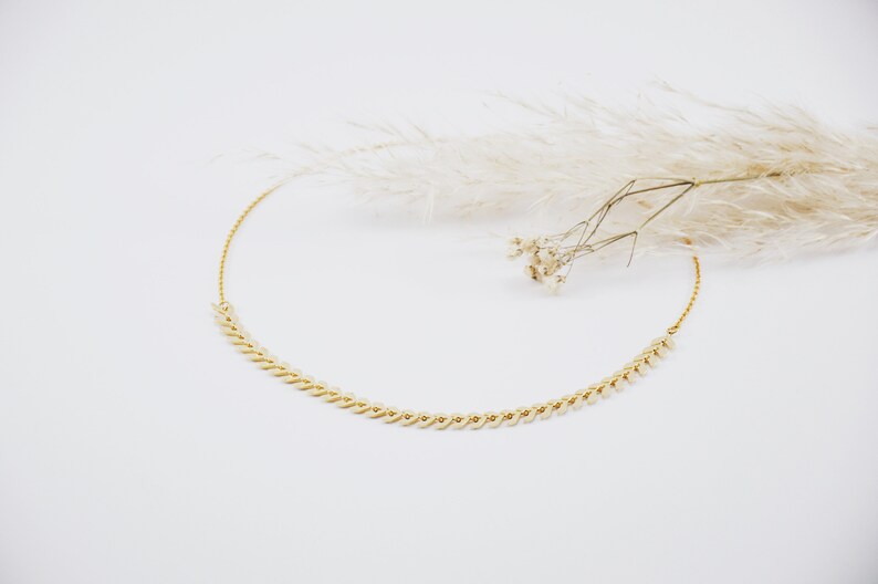 boho spring gold romantic gypsy goldplated chic smart elegant made in france medal charms fish bone cross goldfilled 14k Choker Blake