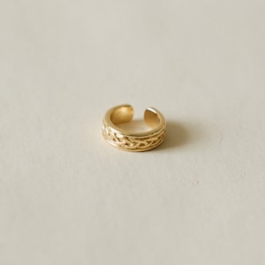 Bague d'oreille Bronwen doré à l'or fin faux piercing d'oreille earcuff tragus hélix bijou d'oreilles cadeau pour elle image 1