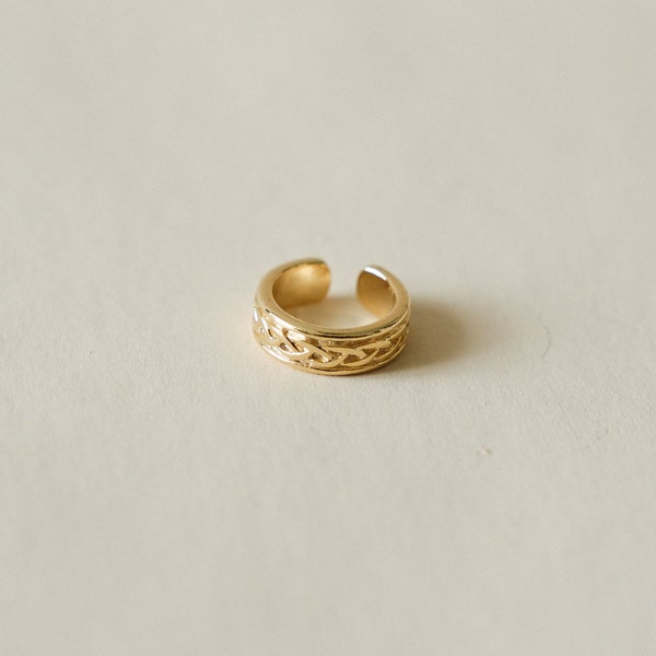 Bague d'oreille "Bronwen" - doré à l'or fin - faux piercing d'oreille - earcuff tragus hélix - bijou d'oreilles - cadeau pour elle