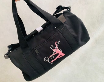 Bolsa de baile de barril personalizada/bolsa de gimnasio/niños/mujeres/escuela/baile callejero/bolsa de porristas/ballet/gomas