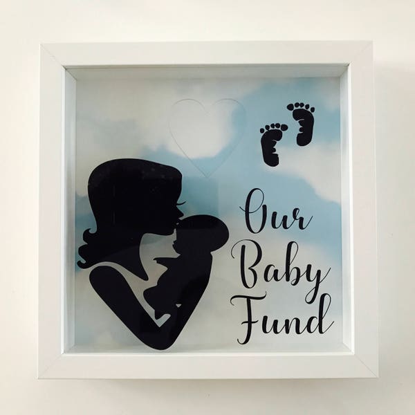 Our Baby Fund, Our First Baby Fund, dropbox Money Box Savings Frame (With Heart money slot). Family