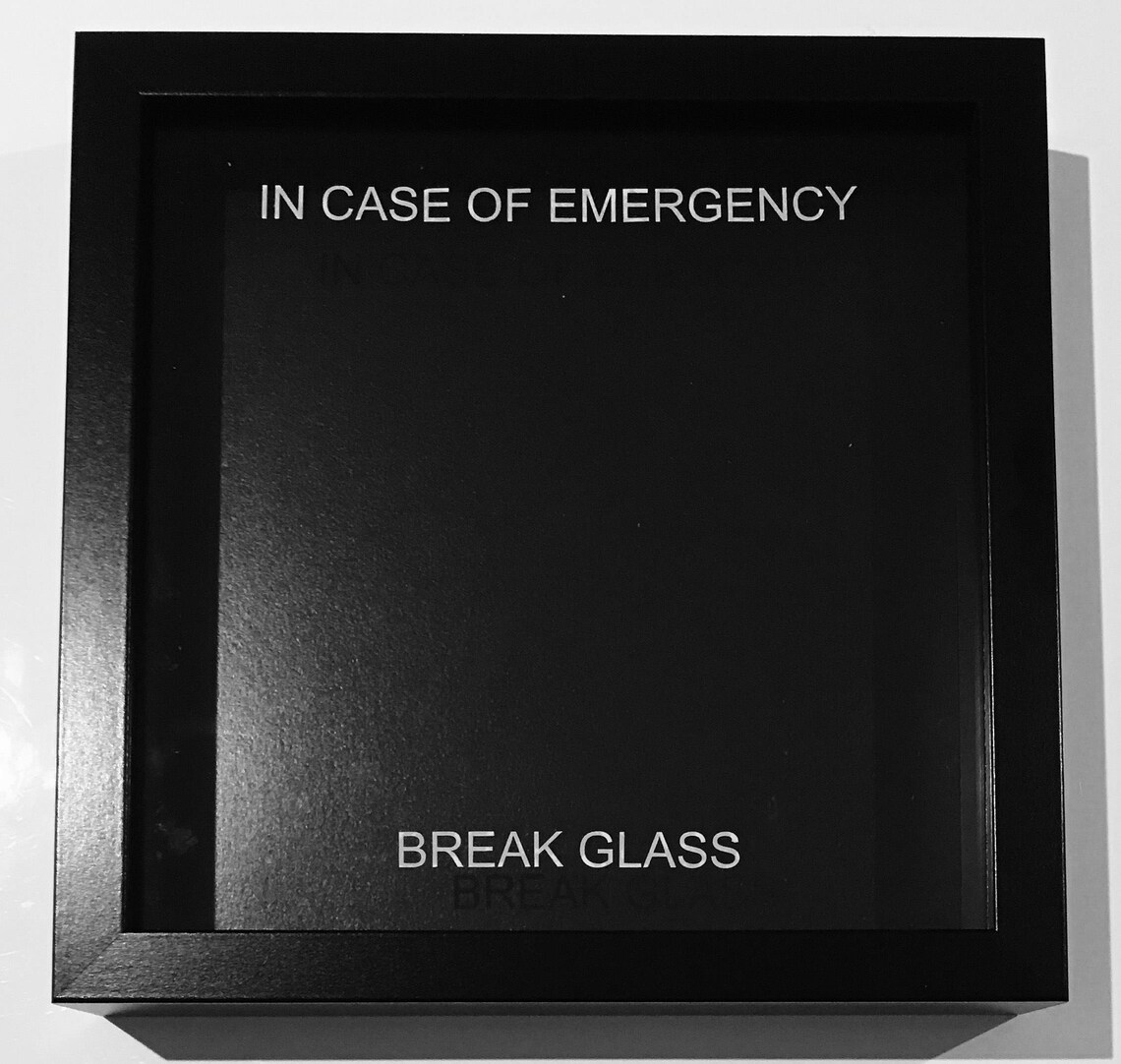 In Case Of Emergency Break Glass Decal Only Novelty Gift Etsy UK
