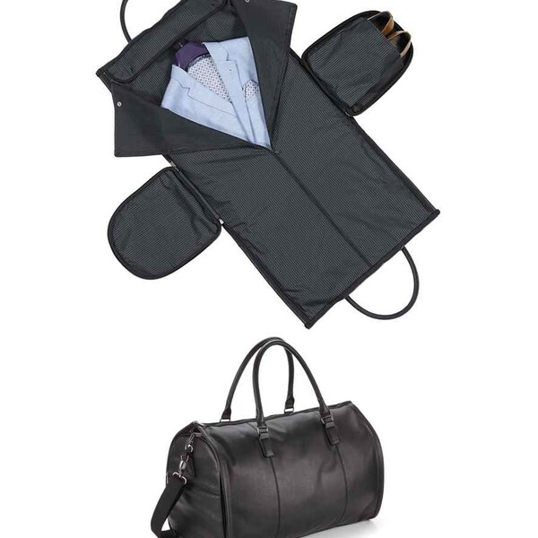 LEATHER GARMENT WEEKENDER Holdall Personalised Duffel Monogram Bag Duffel Bag Travel Suit Bag Carry-On Cabin Bag Travel Garment Storage Bag