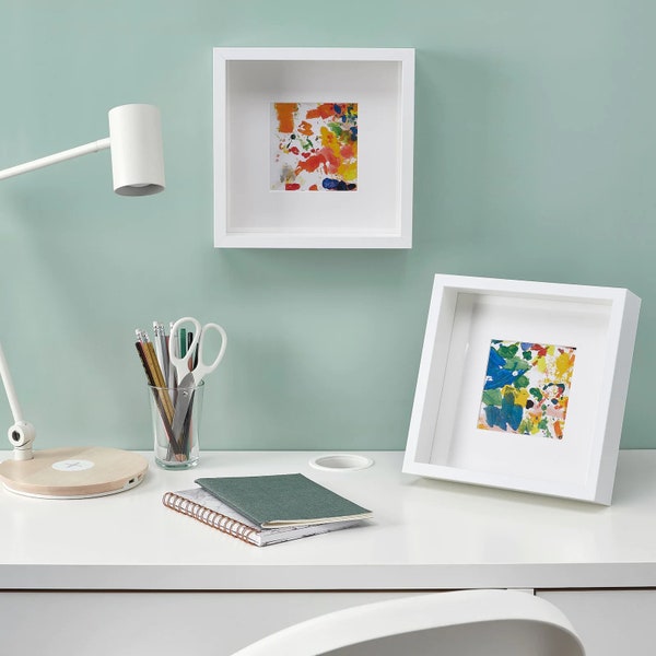 Stunning Extra Deep White Box Frames 25cm x 25cm perfect for pictures and crafts