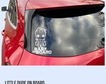 BABY ON BOARD - Car Window Bumper Vinyl Decal Sticker.