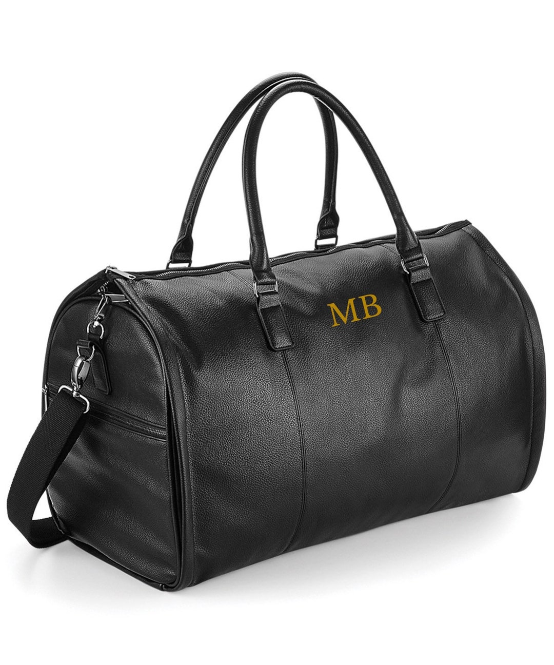 LEATHER SUIT CARRIER Holdall Personalised Duffel Bag Monogram Bag