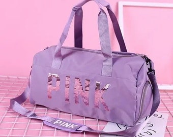 LAVENDER GYM BAG - Multifunctional Oxford Cloth Travel Bag for Women with Dry Wet Separation and Shoe Compartment.