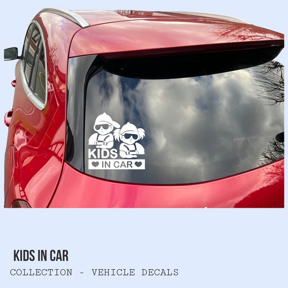 CHILDREN ON BOARD Square Car Vehicle Window Bumper Decal Sticker