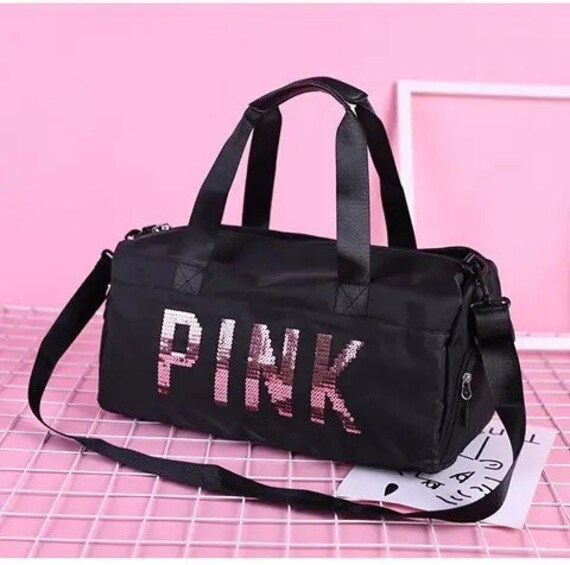 Bolsa de viaje lentejuelas Rosa bolsa de gimnasio para fitness