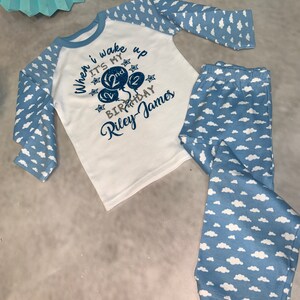 Details about   Children's & Babies Pyjamas When i wake up its my birthday boys girls 6Mths-10Y 