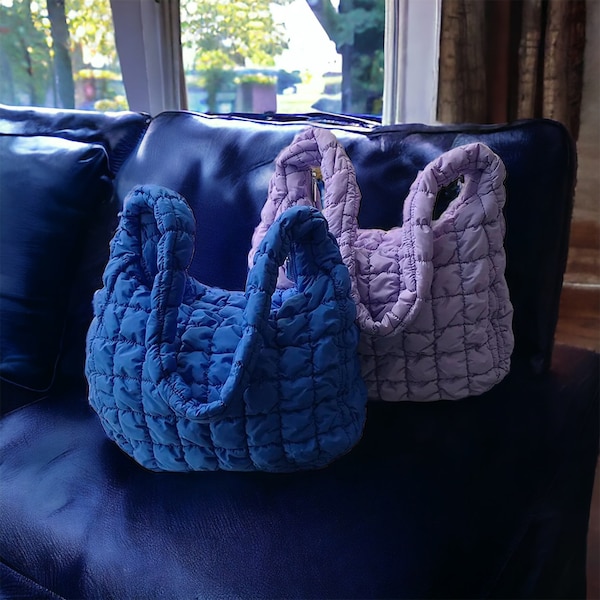 CABAS OVERSIZE POUR FEMME, Sac bulle, Sac nuage plissé, Grand sac fourre-tout matelassé souple, Tendance 2024, Sac bandoulière, Sac plissé, Sac d'été