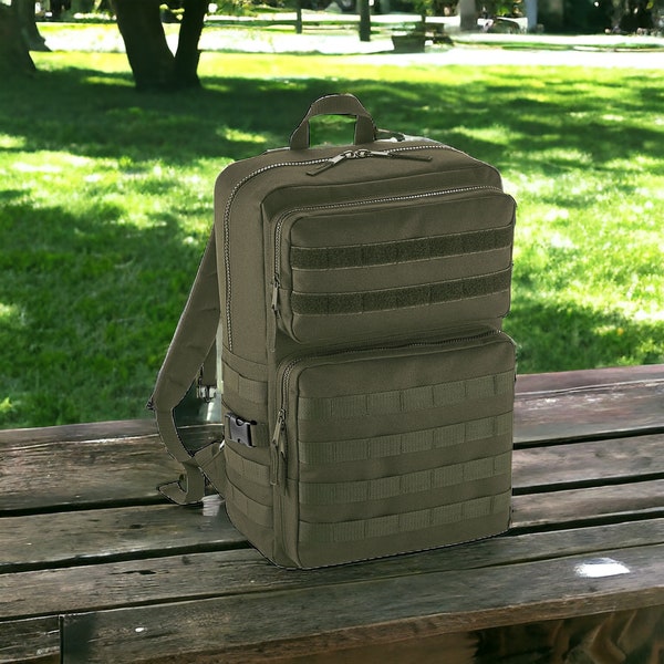 LARGE TACTICAL BACKPACK 25L, Military Style Backpack, Mens Travel Backpack, Large Cabin Bag, Camping Rucksack, Gym Bag, Gift for Him