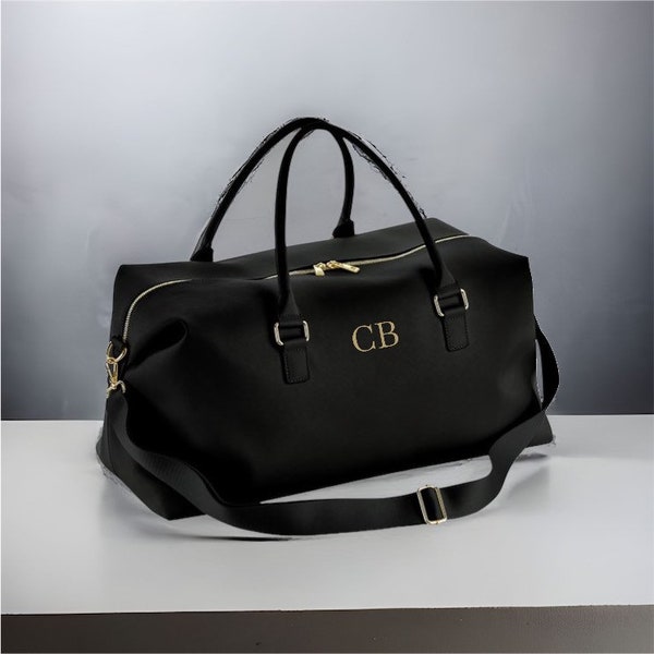 CLASSIC WEEKEND BAG, Unisex Holdall, Bag, Unisex, Personalised with Initials, Designer Bag, Luxury Holdall,Premium Cabin Bag, Statment bag