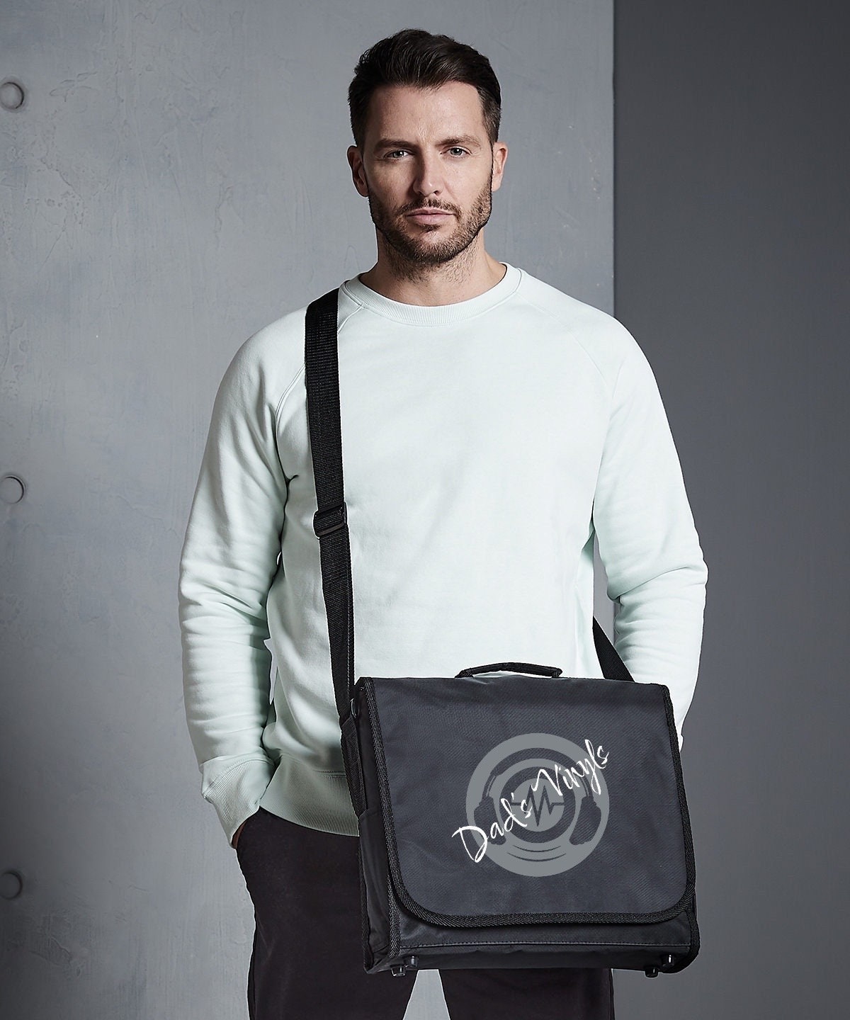 Vinyl messenger online bag