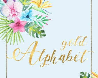 Gold foil Alphabet, Gold Alphabet, Alphabet Clipart, gold letters clipart, Gold font, Gold foil clipart, digital alphabet