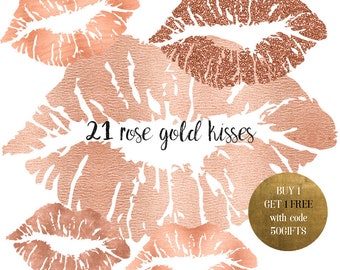 rose gold clip etsy