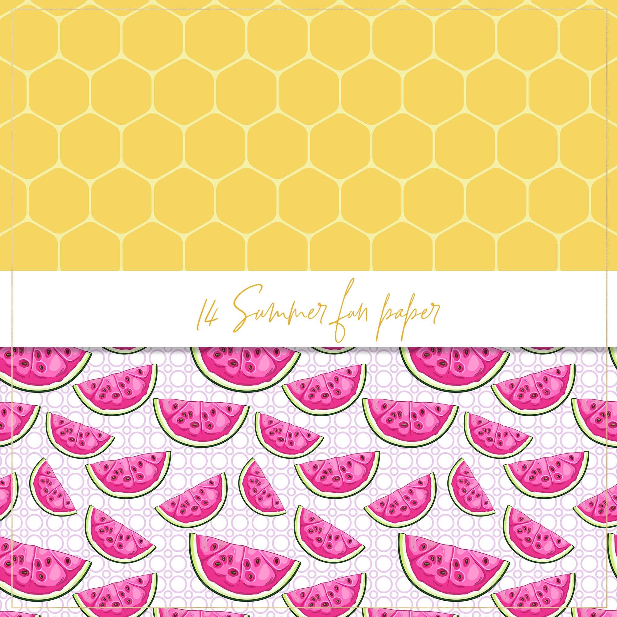 Summer Fun Digital Paper, Seamless Pattern, Pool Party, Flamingo Float ...