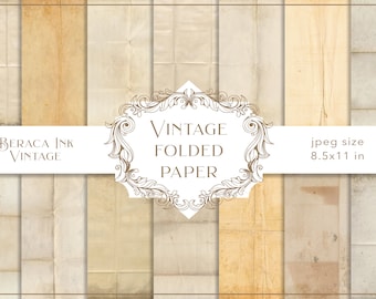 Stary składany papier cyfrowy, faktura shabby chic, zniszczone strony dziennika śmieci, poplamione pamiątki, stare dokumenty zeszytu, puste stare strony