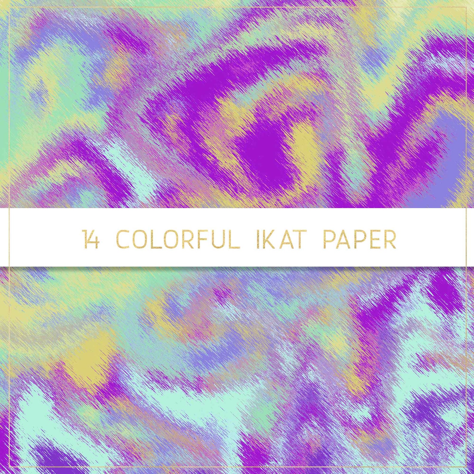Colorful Ikat Digital Paper, Ikat Paper, Ikat Pattern, Ikat Background ...