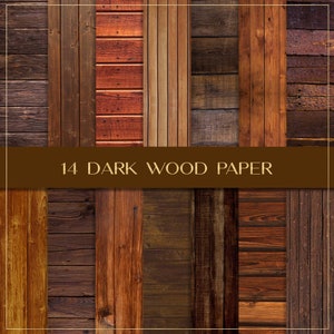 Papel digital de madera oscura, texturas de madera rústica, papel tapiz de madera natural, fondo de madera marrón, scrapbooking de madera roja, invitación de boda de madera