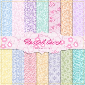 Pastell Spitze, digitales Papier, Spitzenpapier, rosa Hintergrund, Spitzenmuster, zarte Textur, Planerpapier, Scrapbooking-Papier, Stoffdesign