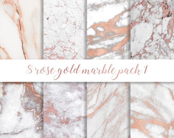Rose gold marble digital paper, Rose gold marble paper, rose gold glitter, gold marble, Rose marble, Copper marble, commercial use