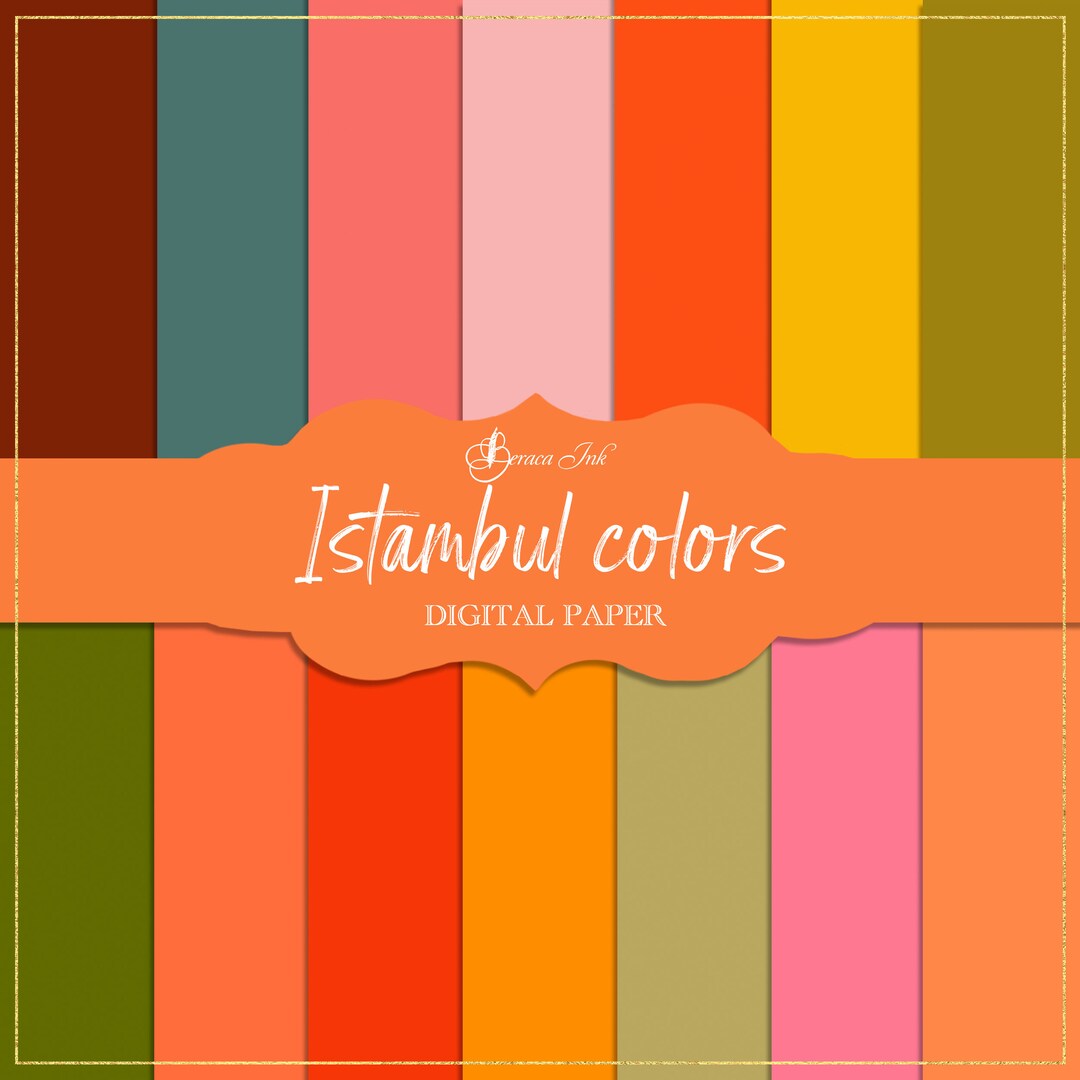 Istanbul Digital Paper, Solid Color Paper, Neutral Wallpaper, Boho