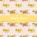 Honey Bees Digital Paper Seamless Pattern Sunflower - Etsy