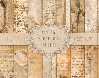 24x Album Carta Album Pianificatore Diario Retrò Floreale Album - Foto 4