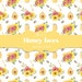 Honey Bees Digital Paper Seamless Pattern Sunflower - Etsy