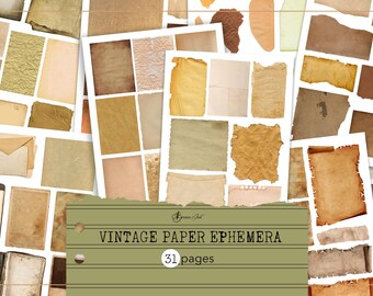 Vintage papieren ephemera, oude documenten junkdagboek, afdrukbaar vintage label, vintage rol, grungepapier, koffiegekleurd papier, collagevel