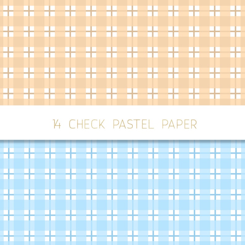 Pastel Check Digital Paper Gingham Pattern Pink Plaid - Etsy