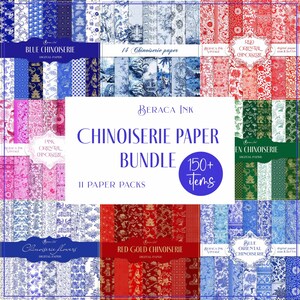 Purple pink chinoiserie digital paper, asian pattern, Chinese wallpaper, geisha paper, Japanese backdrop, fabric pattern, floral scrapbook image 4