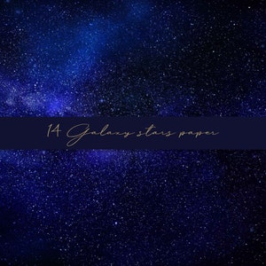 Digitalt papper för galaxstjärnor, rymdbakgrund, akvarellgalax, kosmiskt papper, natthimlens stjärnor, planetpapper, planeringspapper, stjärnstoftpapper bild 3