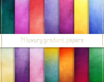 Luxury gradient digital paper, ombre digital paper, gradient paper, ombre paper, gradient watercolor paper, ombre watercolor background,