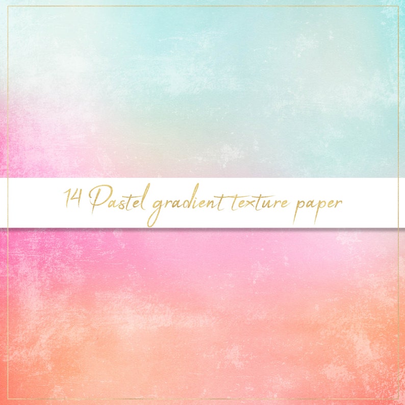 Pastel Gradient Texture Digital Paper Ombre Backdrop Pastel Etsy