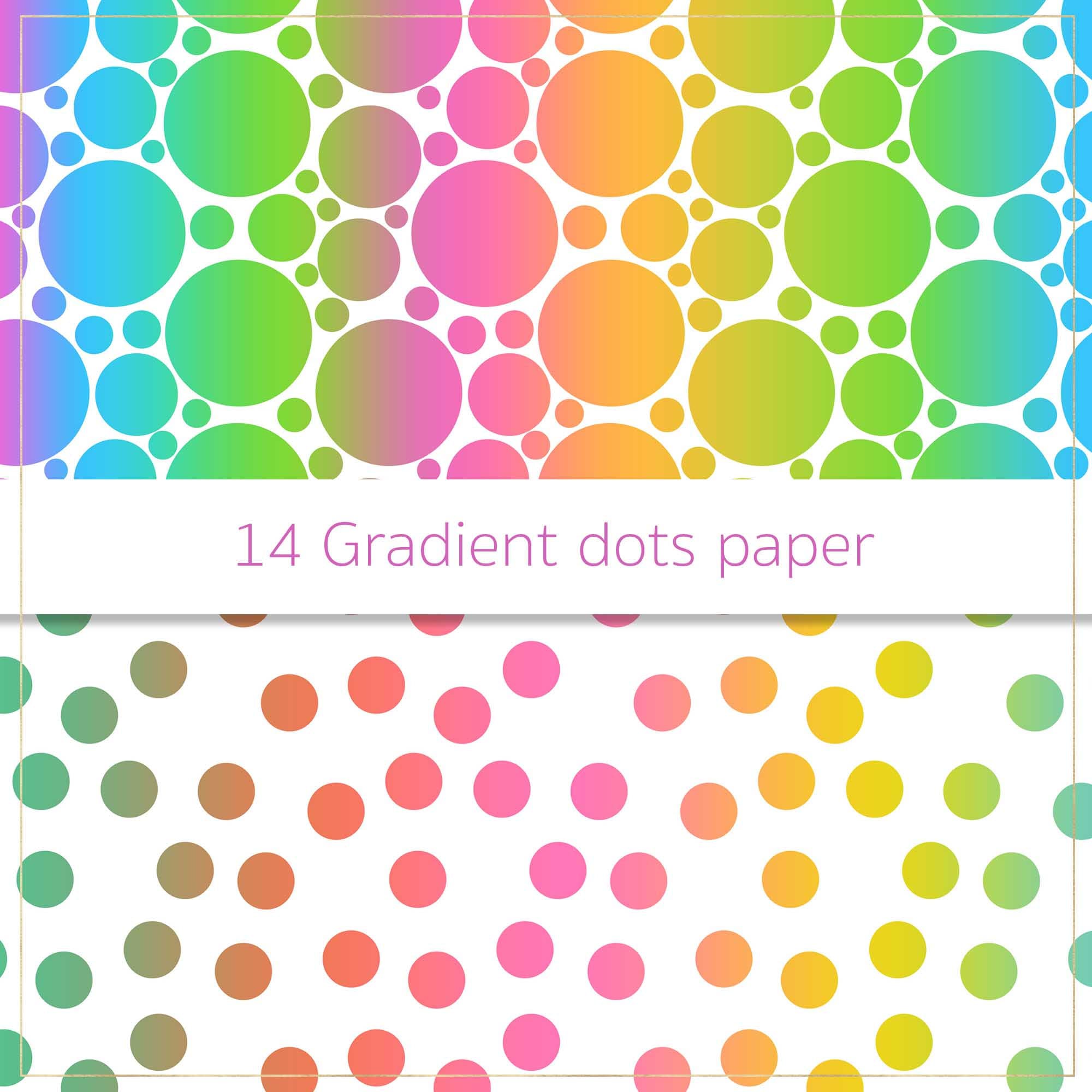 Rainbow Polka Dots Background