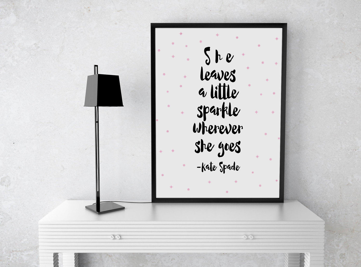 3 Kate Spade Prints Kate Spade Quote Spade Wall Art She Etsy