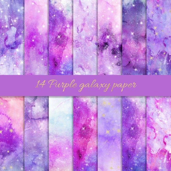 Purple Galaxy Digital Paper Galaxy Pattern Purple - Etsy Hong Kong