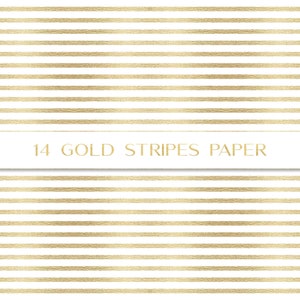 May include: White background with 14 horizontal gold stripes. The text "14 GOLD STRIPES PAPER" is centered in the middle of the image.
