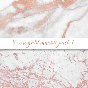 Rose Gold Marble Digital Paper, Rose Gold Marble Paper, Rose Gold ...