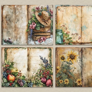 Vintage Farm Journal Pages, Rustic Digital Journal, Thanksgiving ...