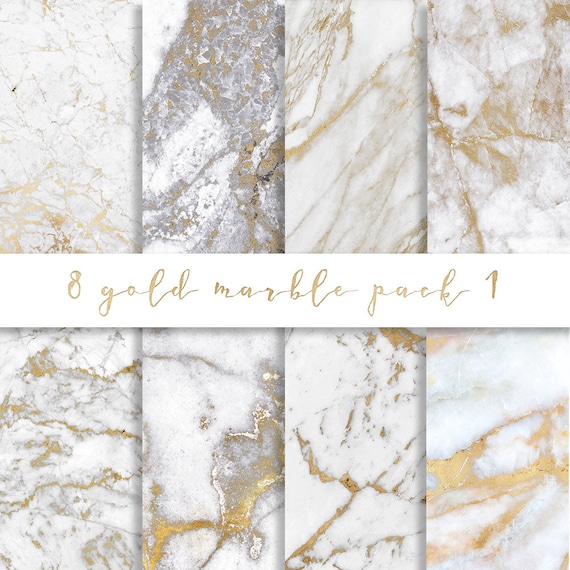 Gold Marble Digital Paper Gold Marble Paper Marble Paper Etsy