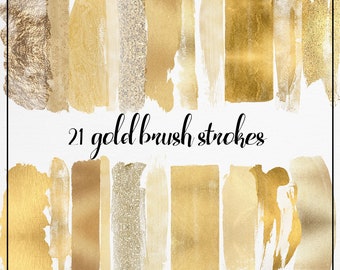 Gold Brush Strokes clipart, Glitter Clipart, Gold Splash clipart, gold logo watercolor, gold brush clipart, gold glitter clipart